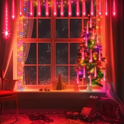 🔴 Luces de Lluvia Roja para Decoración Festiva ✨