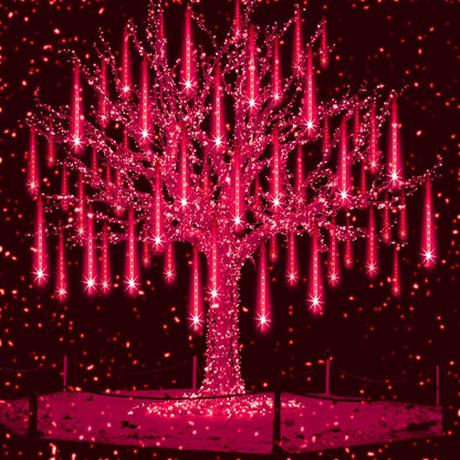 🔴 Luces de Lluvia Roja para Decoración Festiva ✨